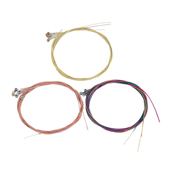 Pretyzoom Folk Guitar Assorted Color Metal for Practice and Performance 3Sets