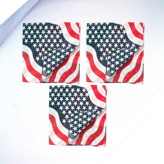 Pretyzoom 3PCS Fun Flag Kerchief Cotton Multi Color Headband for Riding and Traveling