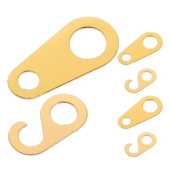 Pretyzoom 3Pairs Golden Metal Chain Hooks for Cuckoo Clock Repair Smooth Operation Durable Construction