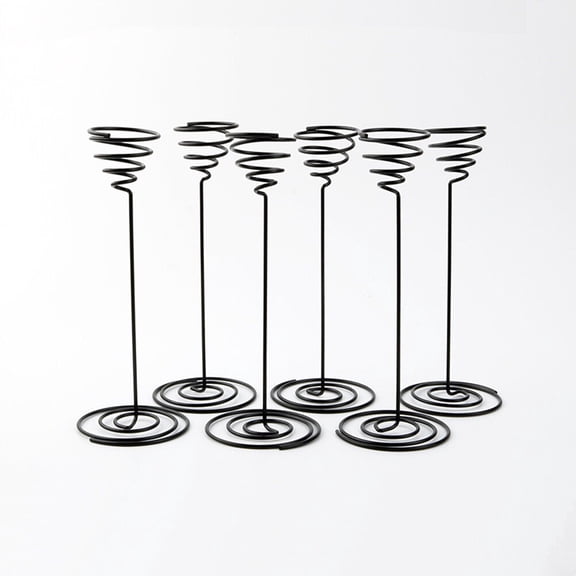 Pretyzoom 3Pcs Air Plant Vase Iron Material Black Rustproof Container for Kitchen and Office Decoration