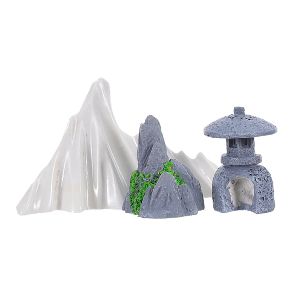 Pretyzoom Decorative Artificial Outdoor Rocks Assorted Color Resin for Indoor Use 3Pcs