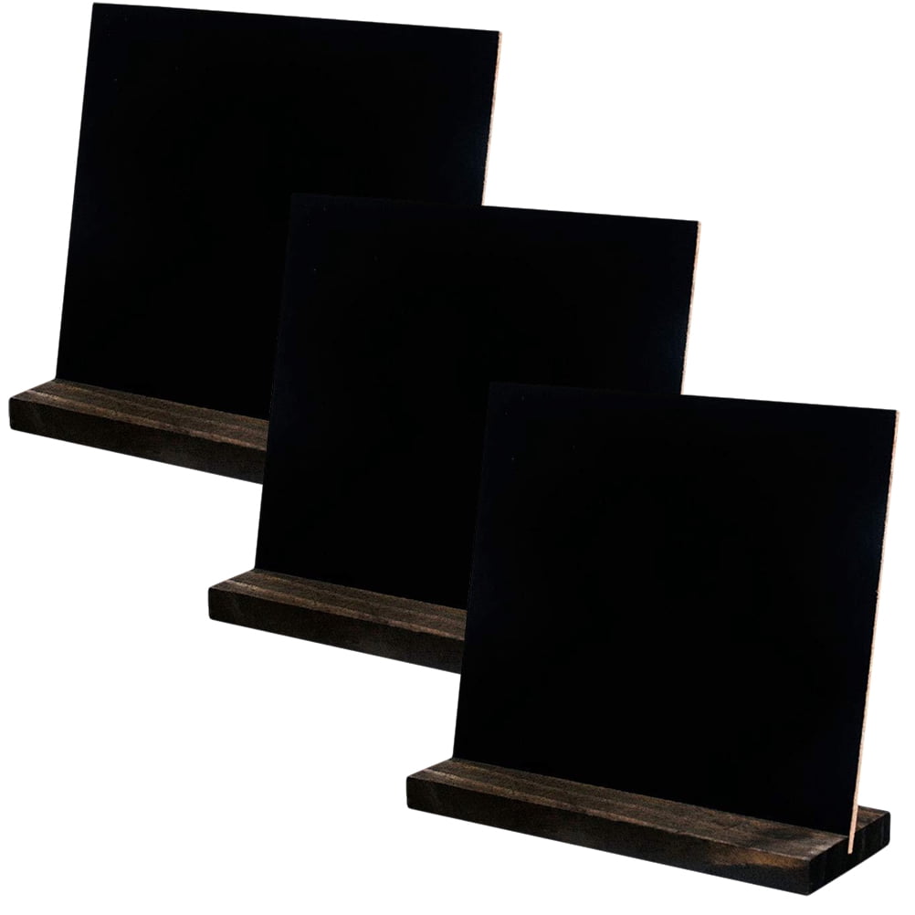 Pretyzoom 3pcs Message Board Wooden Black Memo Board Restaurant Decor ...