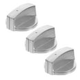 thumbnail image 1 of Pretyzoom 3Pcs Metal Oven Knobs for Cooking Rv Kitchens Stainless Steel Silver Minimalist Design, 1 of 8
