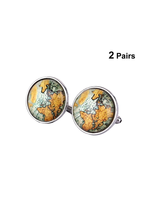 4 Cuff Links Mens Army Suit Accessories Multi Colored Alloy Holding Cuffs Together for Men