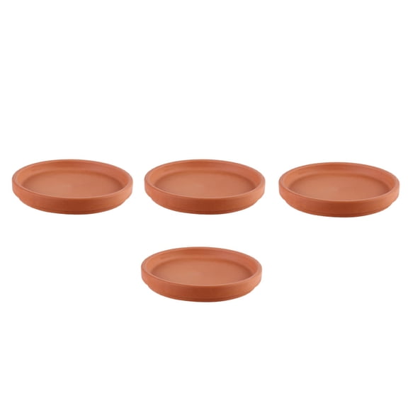 Pretyzoom Bonsai Pot Container Flower Pot Mat Brown 4 Pcs
