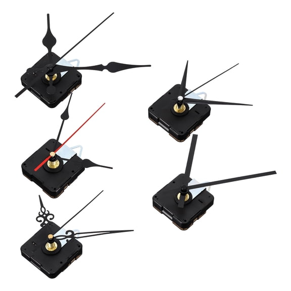 Pretyzoom 4Sets High Torque Black Clock Movement Set for Accurate Timekeeping and Easy Installation
