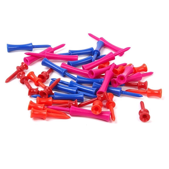 Pretyzoom Golf Tee Set Assorted Colors Easy Spotting Durable ABS Plastic Practice 40Pcs