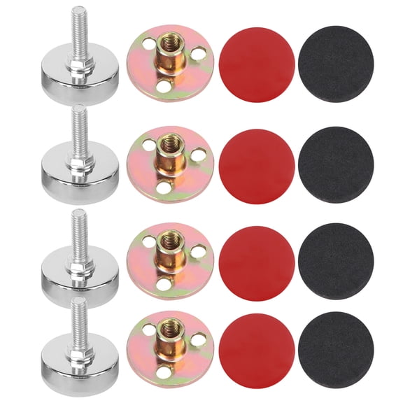 Pretyzoom 4Pcs Bed Frame Stopper Stainless Steel Bedside Stabilizer for Home Furniture