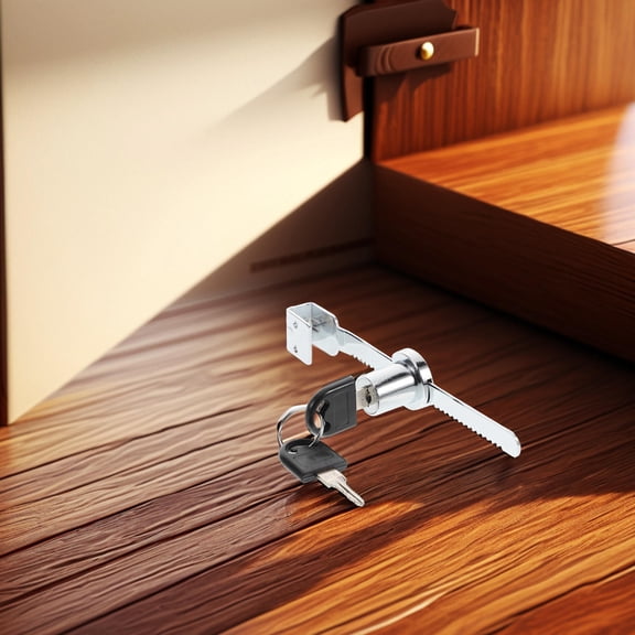 Pretyzoom 4Pcs Secure Sliding Glass Door Locks with Hidden Locking System for Display and Storage