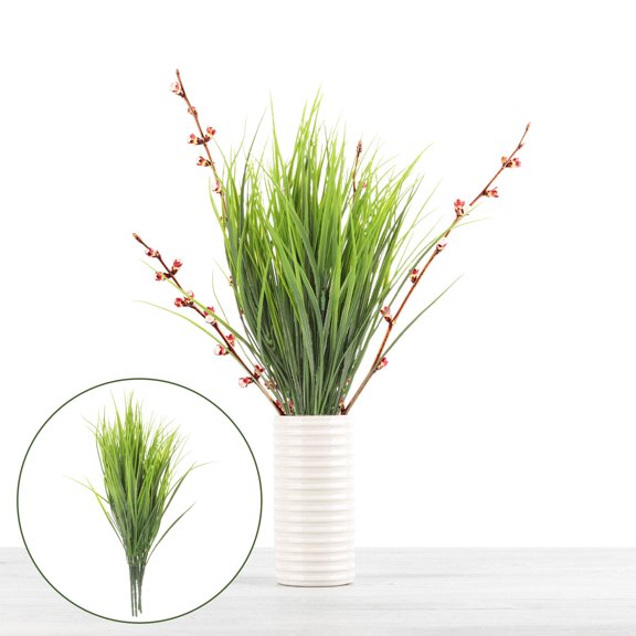 Pretyzoom 4Pcs Simulation Grass Model Green Artificial Decor for Home and Photography Props