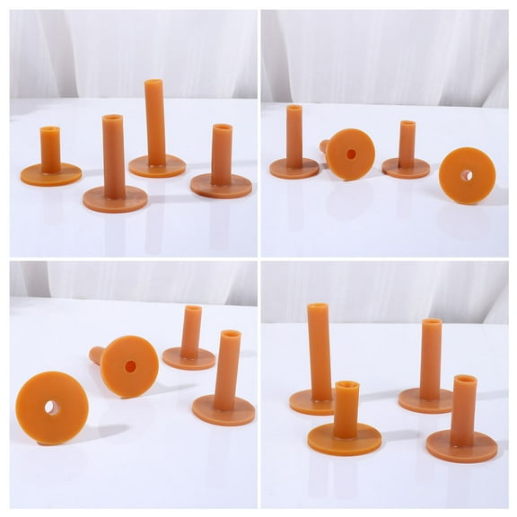 Pretyzoom 4Pcs Orange Plastic Tees Outdoor Aids with Automatic Kick Back Design Durable Lightweight Material