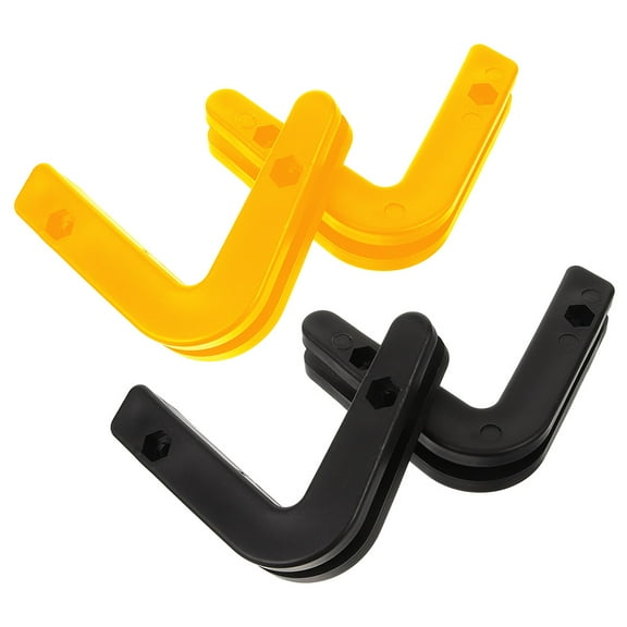 Pretyzoom 4Pcs Barbell Storage Rack Wall Mounted Barbell Holder Assorted Color