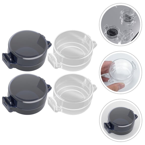 Pretyzoom 4Pcs Universal Stove Knob Covers Gas Stove Protective Covers ABS Plastic Kitchen Safety Guards