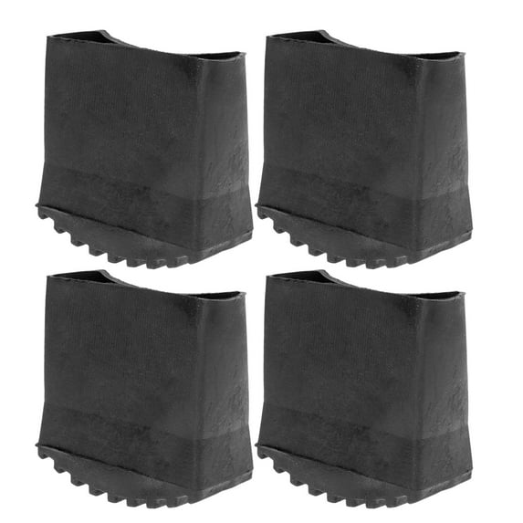 Pretyzoom 4Pcs Ladder Leg Caps Black Rubber Protective Cover for Flooring and Ladder Stability