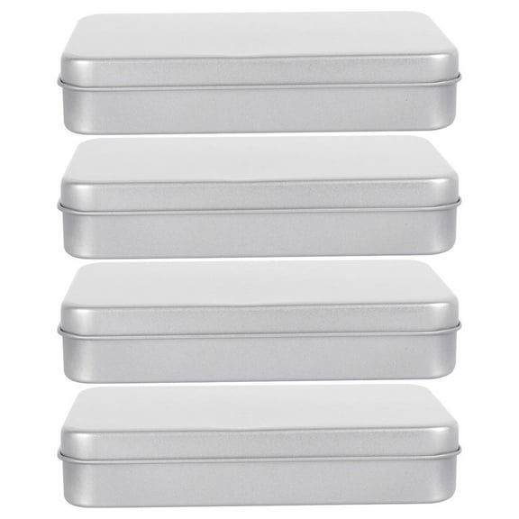Pretyzoom Small Metal Tin Containers 4Pcs - Chic, Sturdy, and Space-Saving