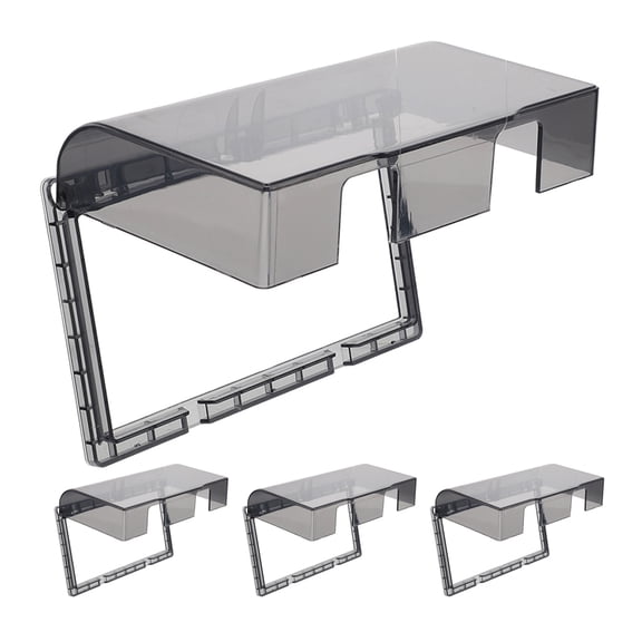 Pretyzoom 4Pcs Black Outdoor Weatherproof Plug Box Protective Electrical Outlet Cover