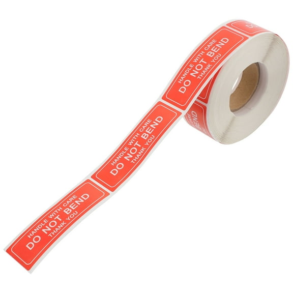 Pretyzoom 500Pcs Safety Sticker Red Paper Labels for Fragile Goods Shipping and Packing