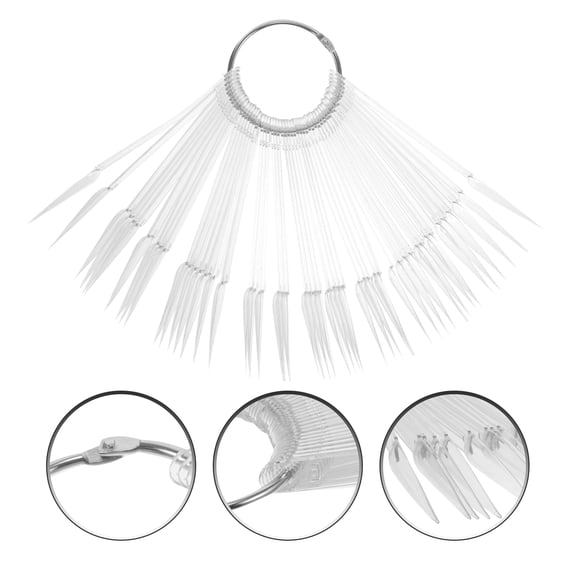 Pretyzoom Nails Sticks Nail Tips Transparent 50Pcs Practice Sessions Accessories