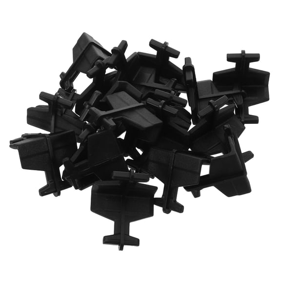 Pretyzoom 50Pcs Black Plastic Shelf Unit Connectors L Brackets for Storage Rack Stability