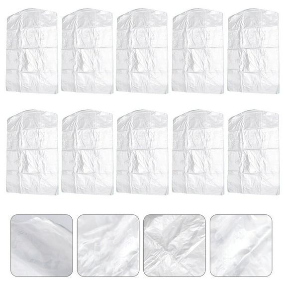 Pretyzoom Dust-Prevention Transparent Peva Garment Bags, Wear-Resistant, Fashionable, 50Pcs
