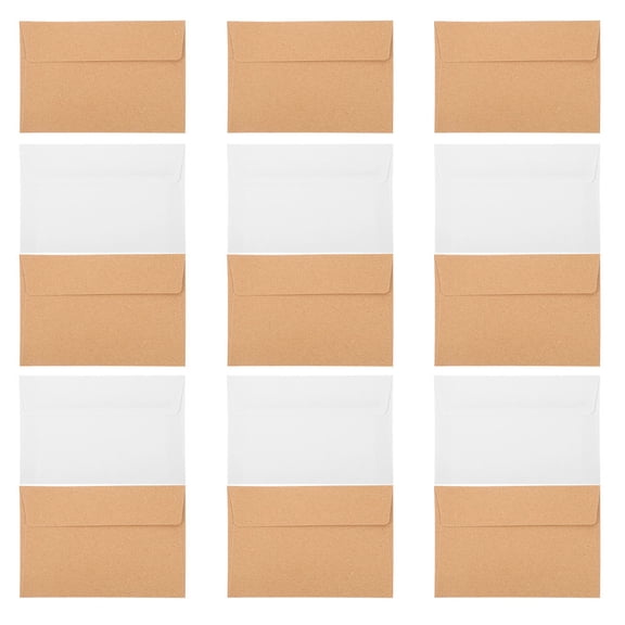Pretyzoom 50pcs Self Seal Postcard Envelopes White Paper For Weddings