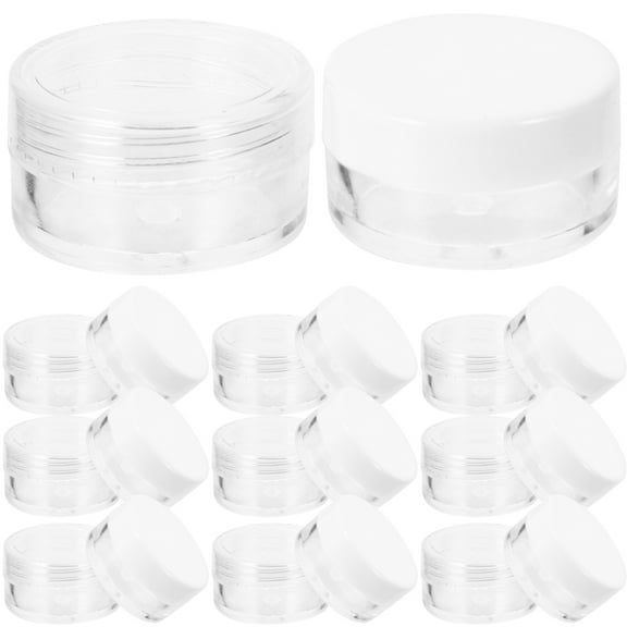 Pretyzoom 50Pcs Assorted Color Cosmetic Storage Jars Refillable Containers for Face and Lip Balm