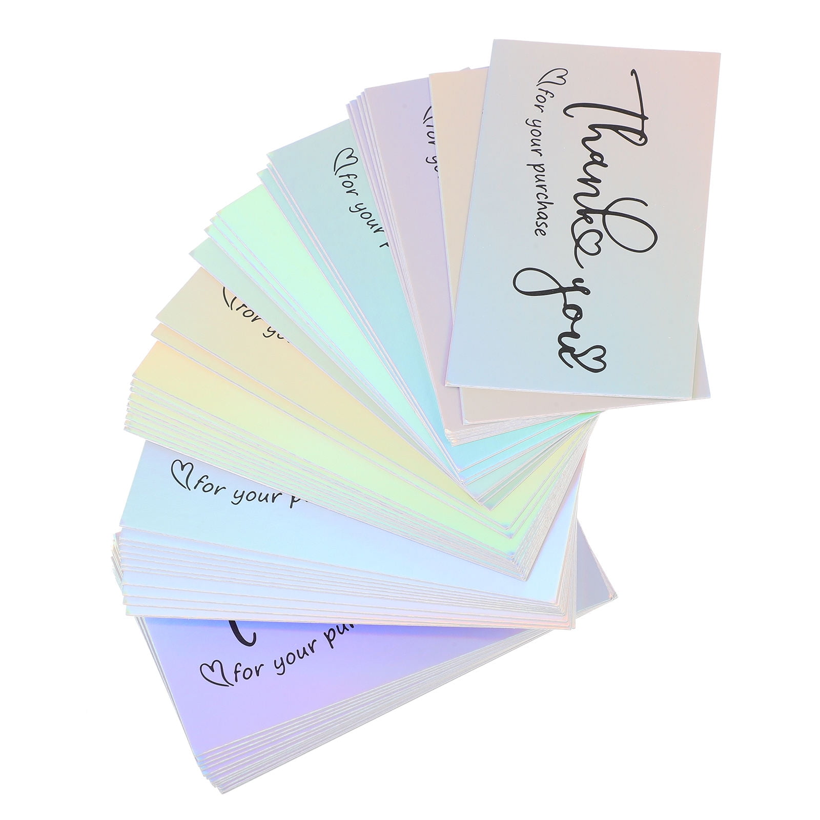 Pretyzoom 50pcs Thank You Postcards Multi-colored Coated Paper Client ...