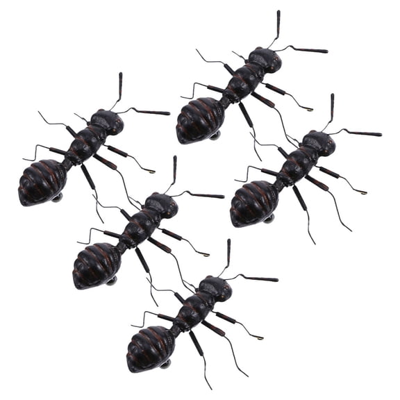 Pretyzoom 5Pack Black Ant Shaped Models Desktop Ant Adornment for DIY Projects