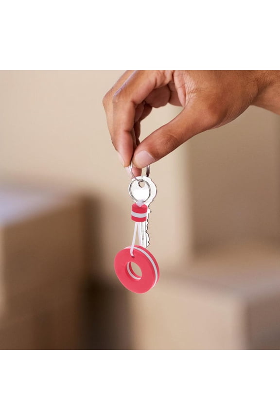5Pcs Swimming Ring Floating Keychain Eva Foam Boat Floater for Marine and Pool Use