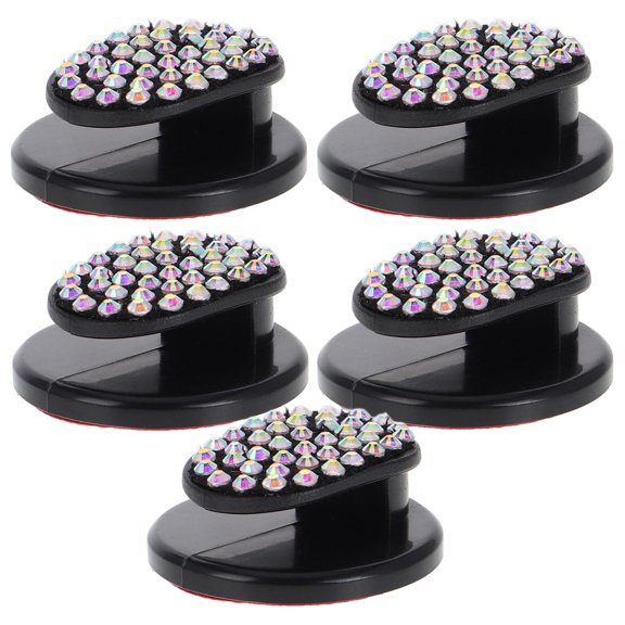 Pretyzoom 5Pcs Multifunctional Car Hooks Adhesive Stick on Car Key Holder Purse Hangers for Interior