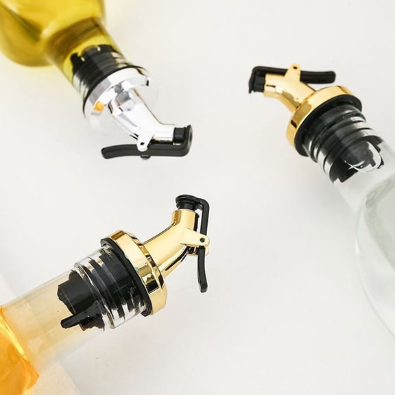 Pretyzoom 5Pcs Reusable Plastic Oil Pourer Spouts Multiuse Wine Liquor Olive Oil Dispenser for Mason Jar