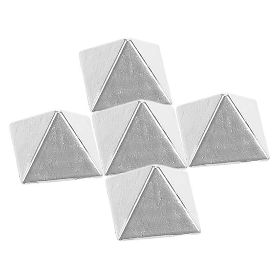 Pretyzoom 5Pcs Snowboard Pad Zinc Alloy Silver Enhanced Grip Pyramid for Beginners and Seasoned Snowboarders