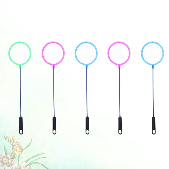 Pretyzoom 5Pcs Fish Tank Fish Net with Durable Handle for Freshwater and Saltwater Use