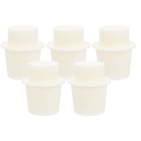 Pretyzoom 5Pcs Silicone Plugs for Erlenmeyer Flask Stopper High Grade Material for Lab Use