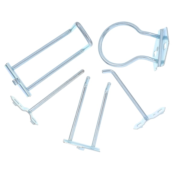 Pretyzoom 5Pcs Metal Pegboard Hooks Heavy Duty Tool Storage Holder for Home Garage Workspace
