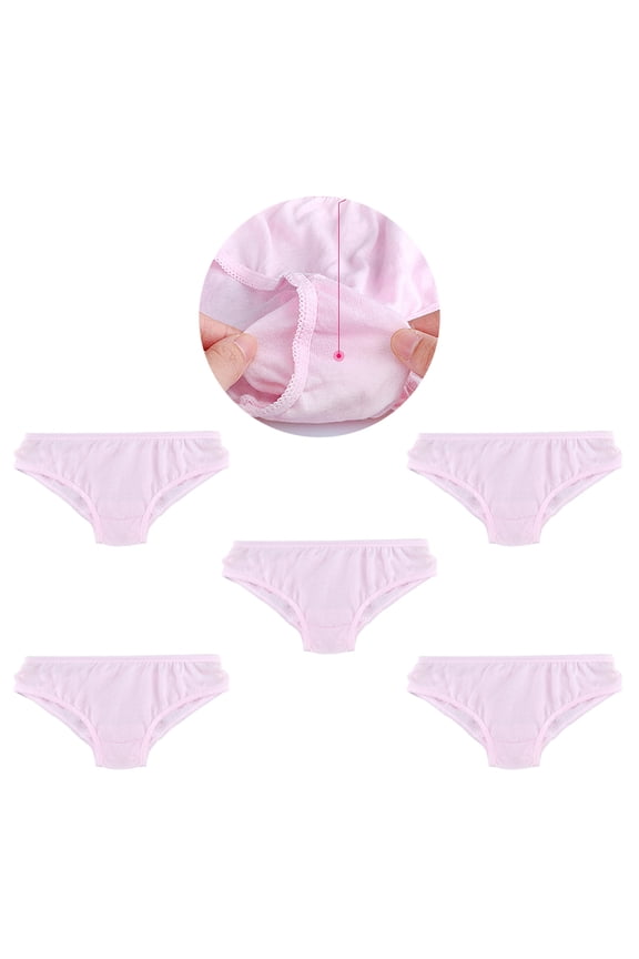 5pcs Pink Cotton Breathable Disposable Underwear for Women