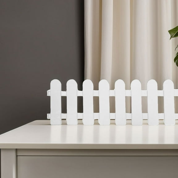 Pretyzoom Garden Picket Fence Panel Plastic White 6 Pcs For Outdoor