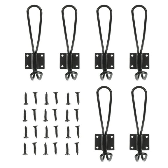 Pretyzoom 6 Sets Rustic Decorative Hooks Iron for Kitchen Homeowners