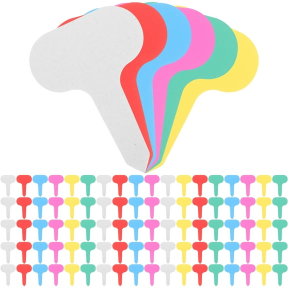 Pretyzoom 600Pcs Durable Plastic Plant Labels Waterproof Garden Markers Uv Resistant with Assorted Colors