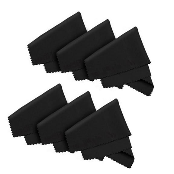 Pretyzoom Microfiber Cloths for Daily Use 6Pack Black Microfiber for Cleaning Lenses Phones and Stainless Steel