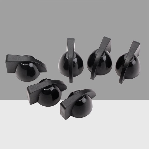 Pretyzoom 6Pcs Pedal Knob Black Lightweight High Grade Material for Guitar Amplifiers
