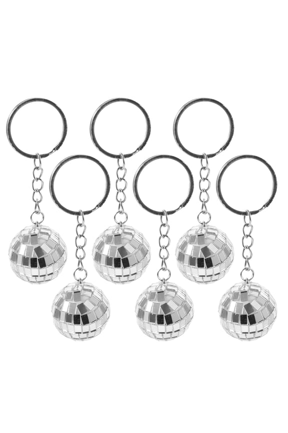 Mini Disco Keychains 6-Pack Party Favors Fun Dance Accessories