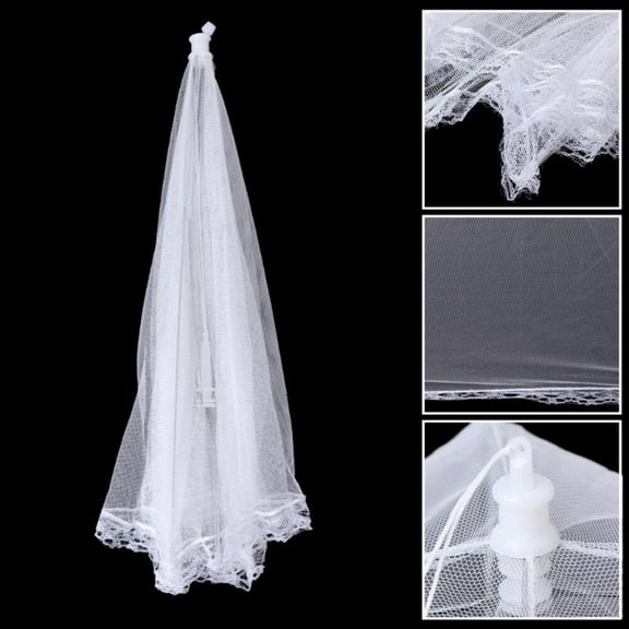 Pretyzoom 6Pcs Wear Resistant Food Nets White Folding Food Covers for Parties and Camping