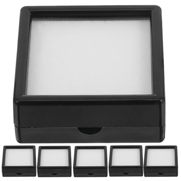 6pcs Acrylic Ring Display Box For Wedding Jewelry Organizer Scratch-Resistant Earring Storage Case