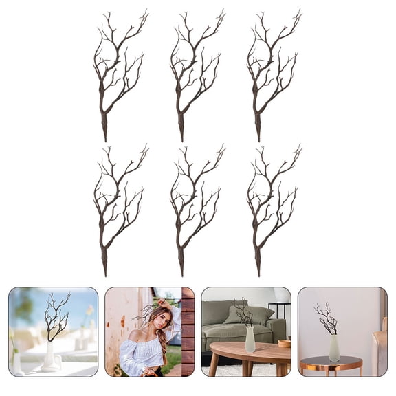 Pretyzoom 6pcs Plastic Antler Decorations for and Christmas