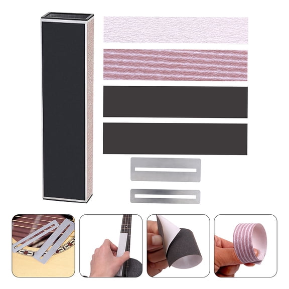 Pretyzoom 7Pcs Instrument String Sandpaper for Guitar Repair and Maintenance Kit