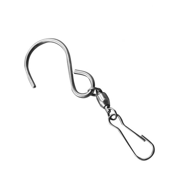 Pretyzoom 8Pcs Plated Silver 360 Degree Swivel Clip S Hooks Heavy Duty Stainless Steel Hanging Hooks