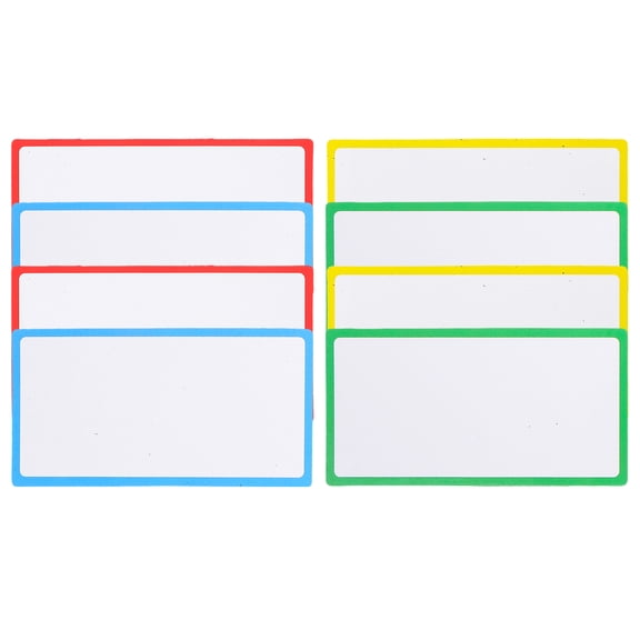 Pretyzoom 8Pcs Magnetic Dry Erase Refrigerator Labels Blank Writable Name Tags