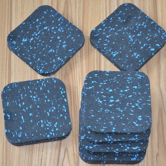 Pretyzoom 8Pcs Multi Pattern Rubber Exercise Mat for Home Use Noise Reducing Treadmill Accessories
