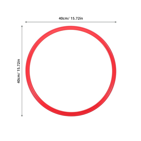 Pretyzoom 4Pcs Portable Plastic Agility Rings Football Training Circles for Outdoor Sports and Speed Exercises